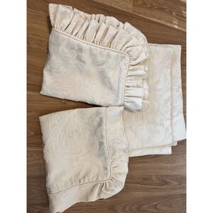 Ethan Allen Vintage Pillow Covers Victorian Set Of 3 Ivory Cream Custom‎ Large